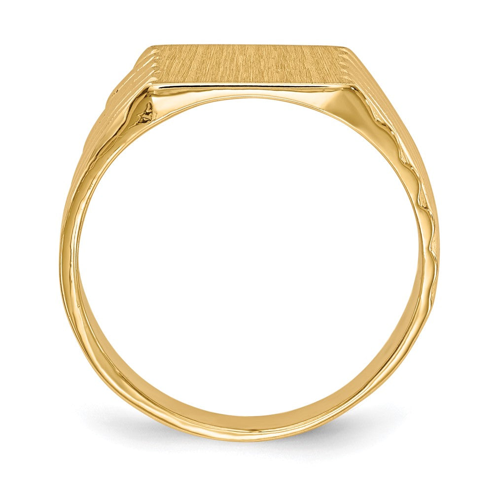 10ky 9.0x9.0mm Closed Back Signet Ring