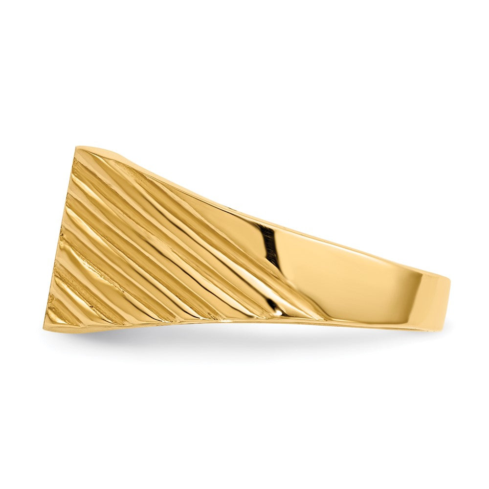 10ky 9.0x9.0mm Closed Back Signet Ring