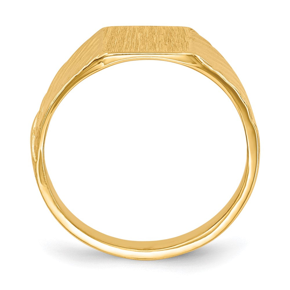 10ky 8.5x7.0mm Open Back Child's Signet Ring
