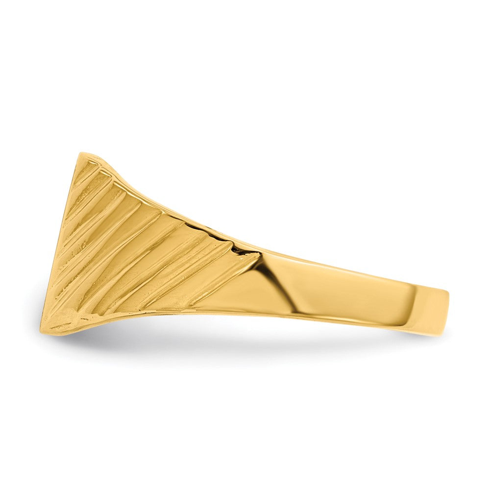 10ky 8.5x7.0mm Open Back Child's Signet Ring