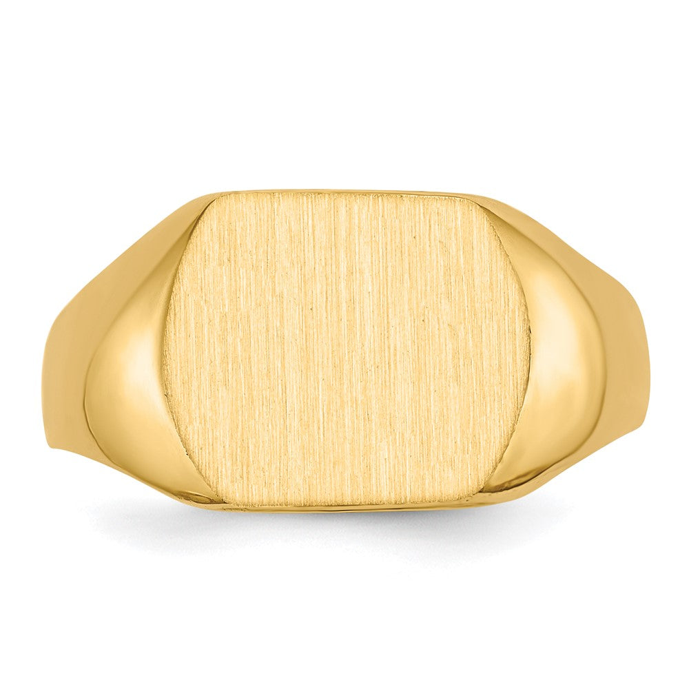 10ky 10.5x12.0mm Closed Back Signet Ring