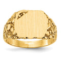 10ky 10.0x11.5mm Diamond Closed Back Signet Ring Mounting