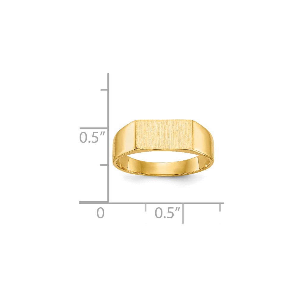 14k 10.5x5.5mm Closed Back Signet Ring