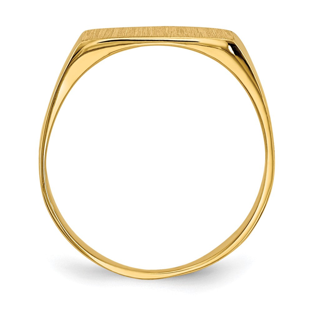 14k 12.5x6.5mm Closed Back Signet Ring