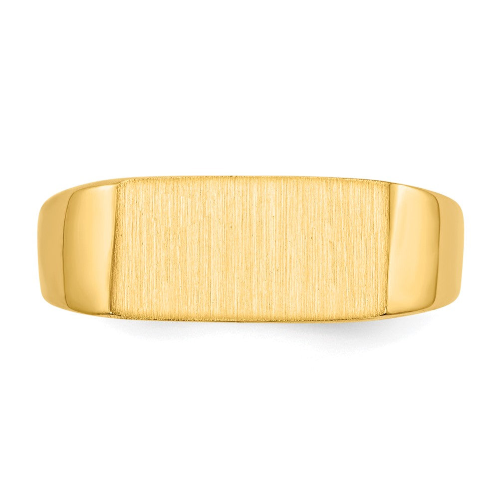 14k 12.5x6.5mm Closed Back Signet Ring