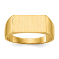 10k 13.0x7.0mm Closed Back Signet Ring