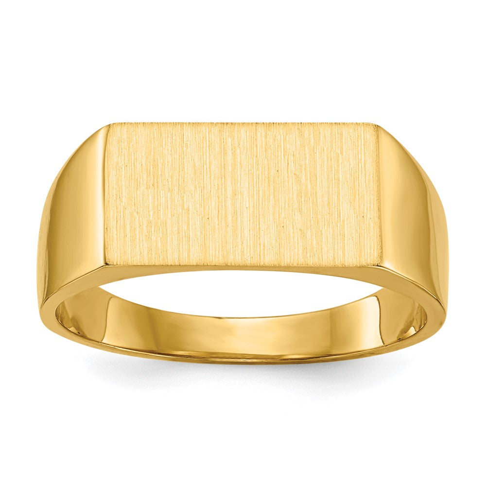 10k 13.0x7.0mm Closed Back Signet Ring