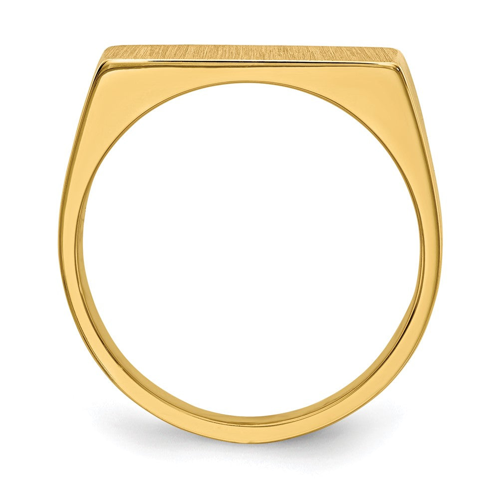 14k 16.5x8.0mm Closed Back Mens Signet Ring
