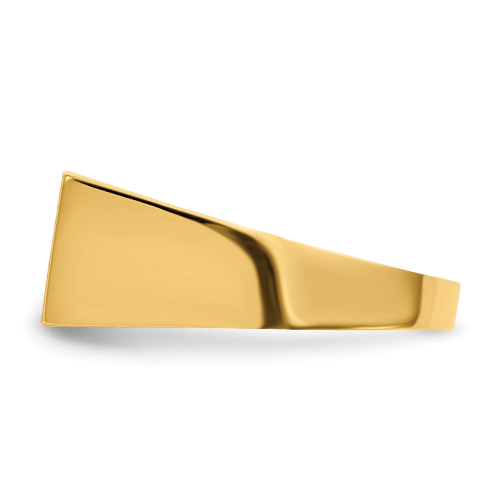 14k 16.5x8.0mm Closed Back Mens Signet Ring