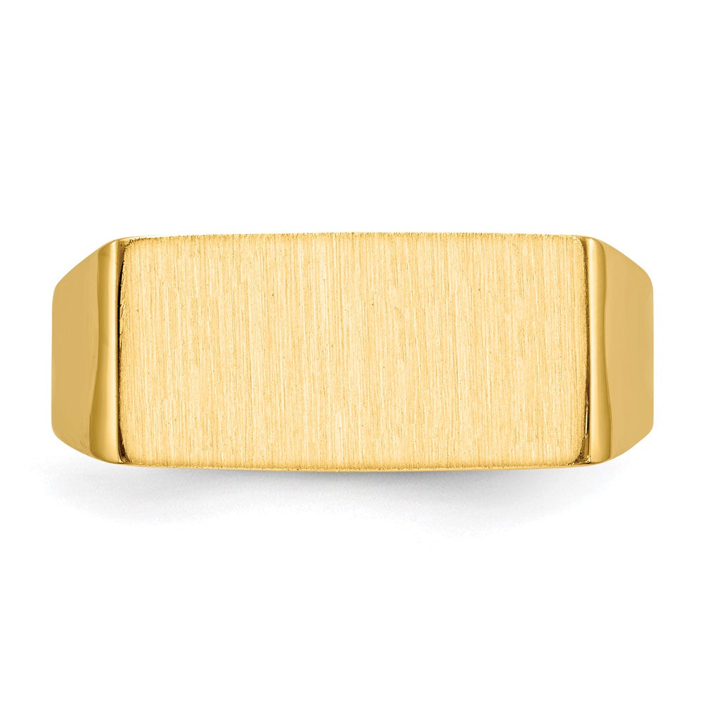 14k 16.5x8.0mm Closed Back Mens Signet Ring