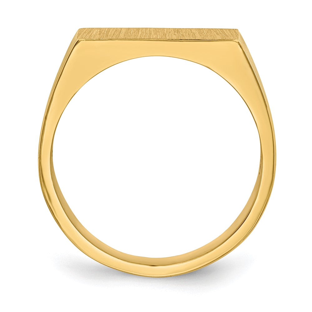 10ky 9.0x15.0mm Closed Back Men's Signet Ring