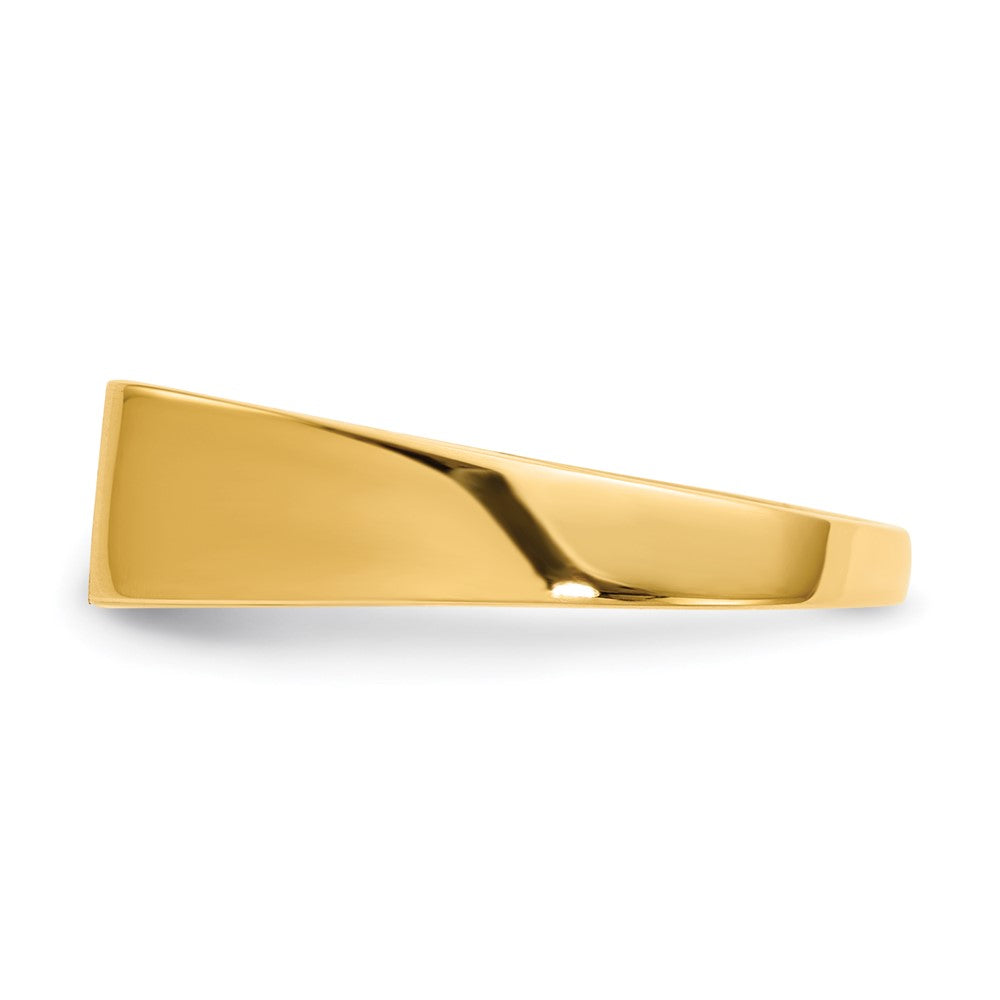 14k 12.0x5.5mm Open Back Signet Ring