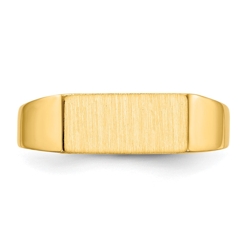 14k 12.0x5.5mm Open Back Signet Ring