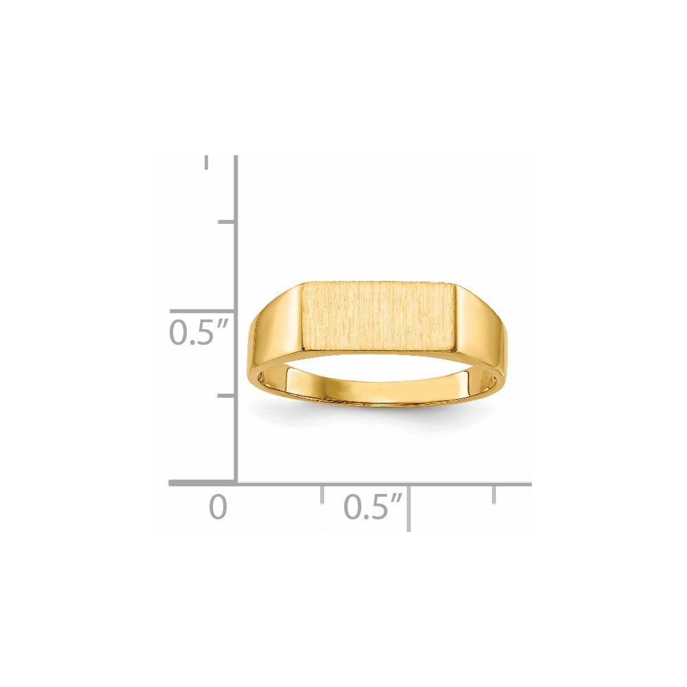 14k 12.0x5.5mm Open Back Signet Ring