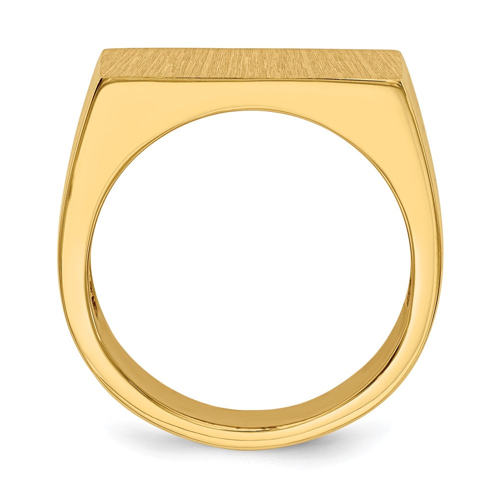 14k 18.0x11.0mm Open Back Mens Signet Ring