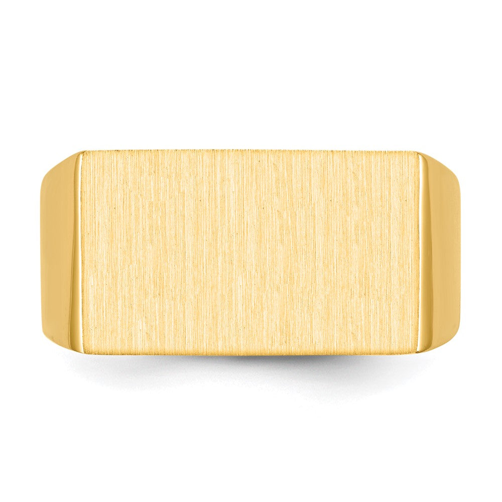 14k 18.0x11.0mm Open Back Mens Signet Ring