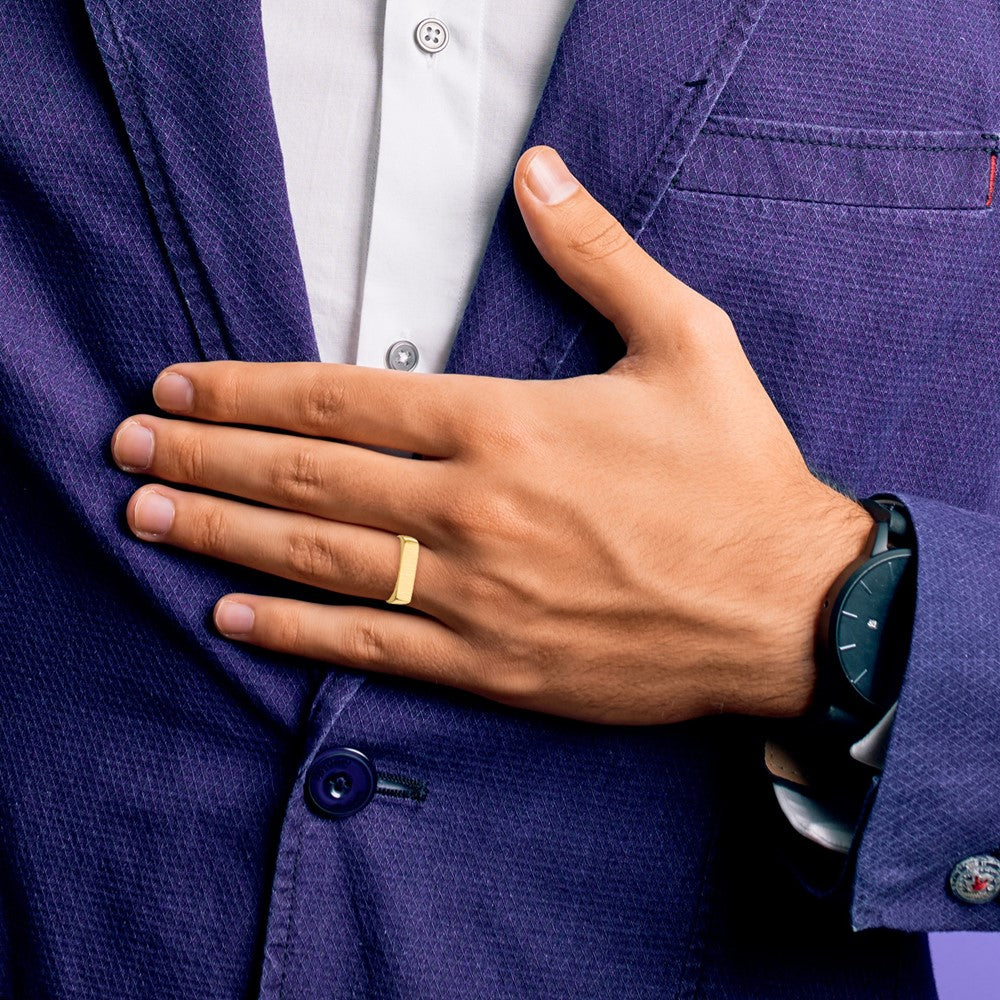 14k 16.5x5.0mm Closed Back Signet Ring
