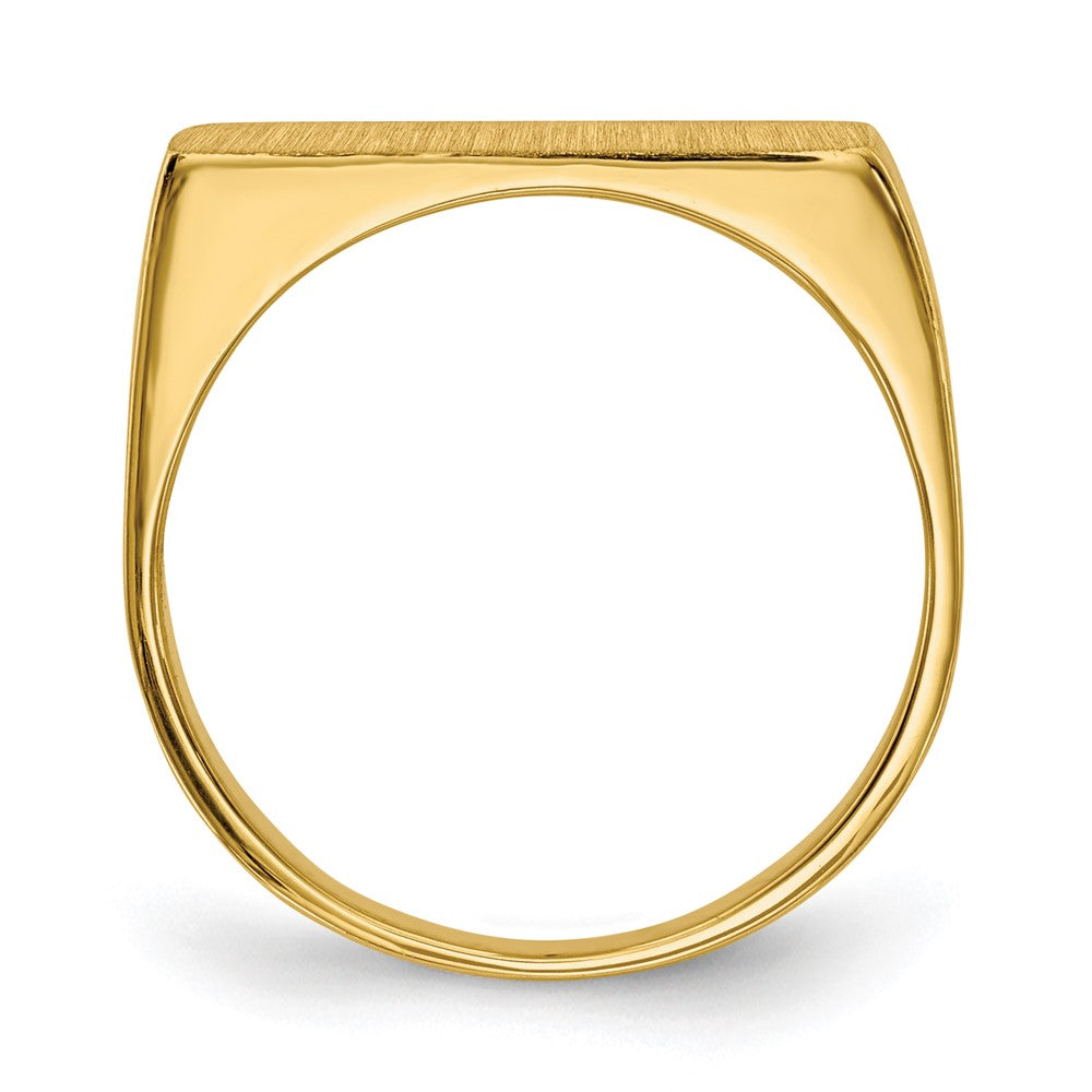 14k 16.5x5.0mm Closed Back Signet Ring