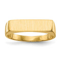 14k 16.5x5.0mm Closed Back Signet Ring