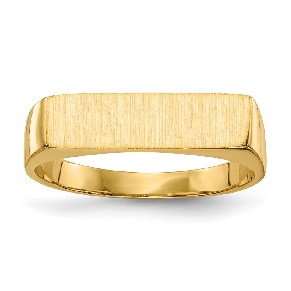 14k 16.5x5.0mm Closed Back Signet Ring