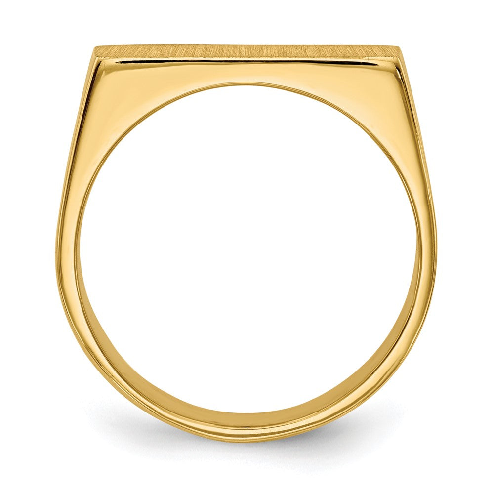 14k 16.0x6.0mm Closed Back Signet Ring