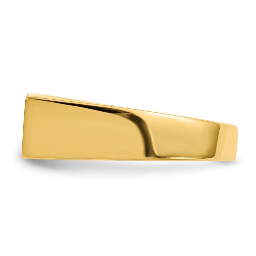 14k 16.0x6.0mm Closed Back Signet Ring