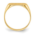 14k 12.0x6.5mm Closed Back Childs Signet Ring