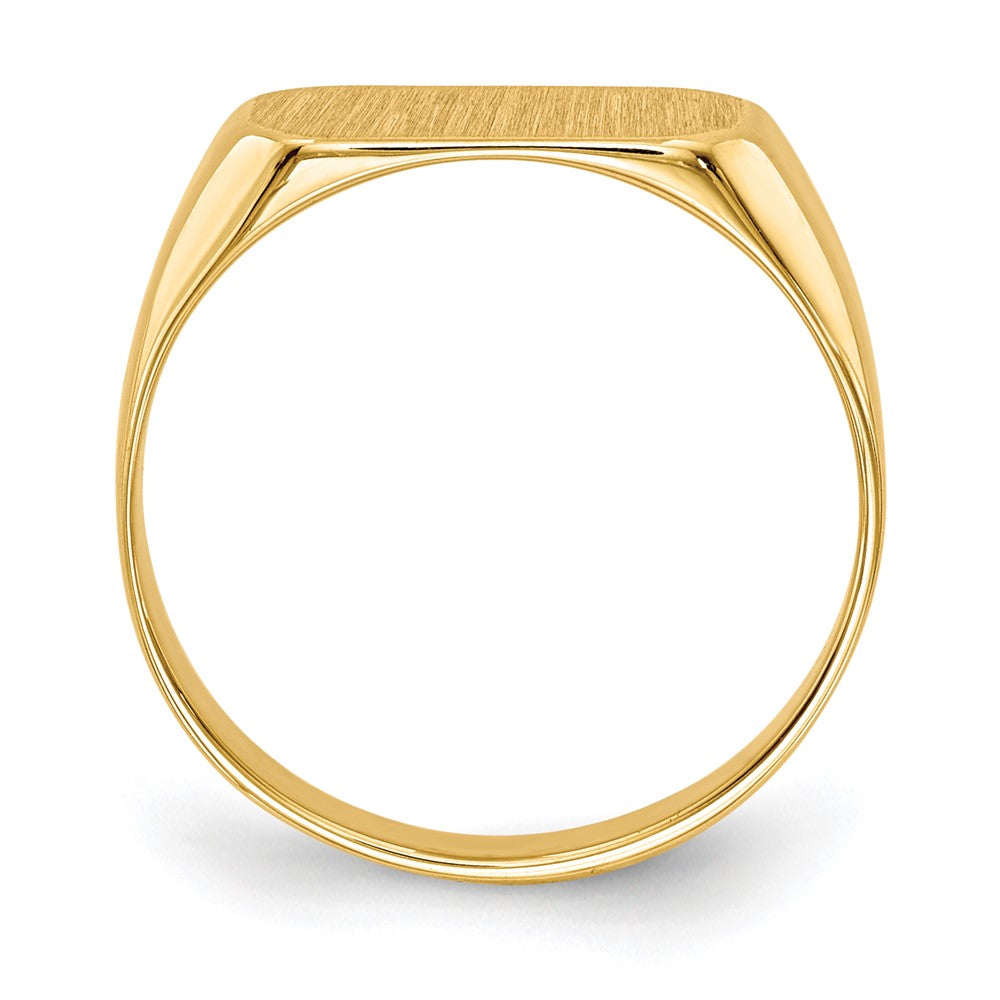 14k 12.0x6.5mm Closed Back Childs Signet Ring