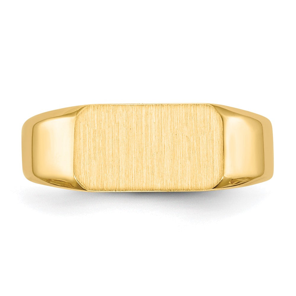 14k 11.5x6.5mm Closed Back Signet Ring