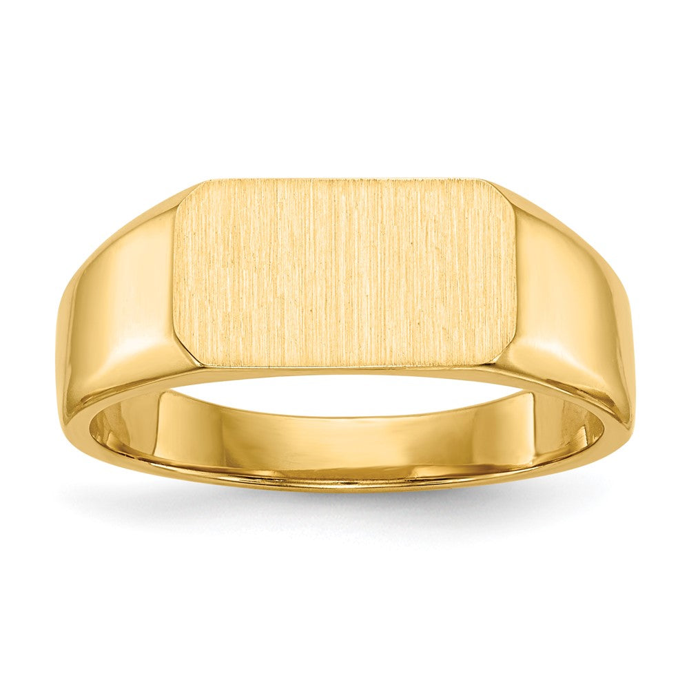 10ky 6.5x11.5mm Closed Back Signet Ring
