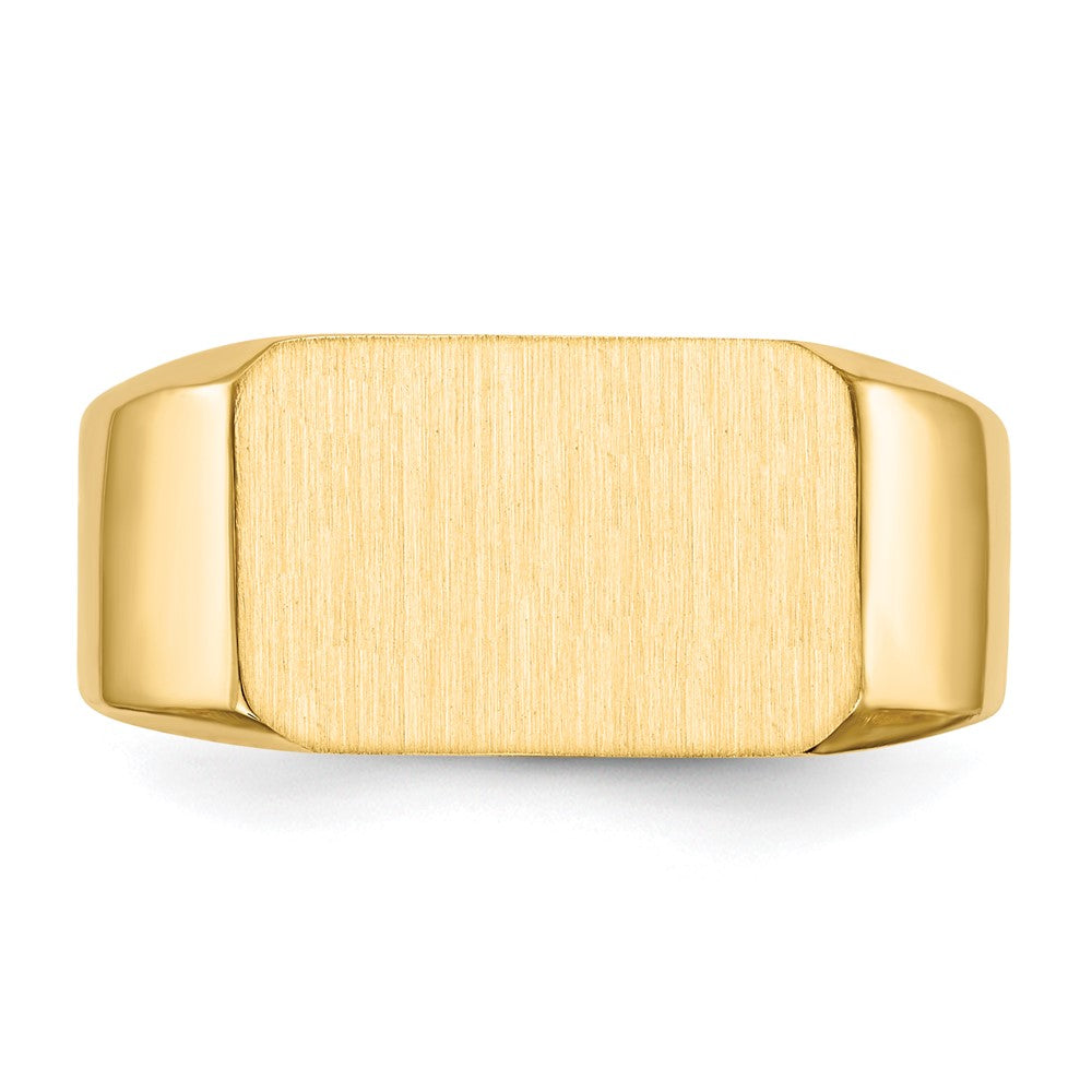 14k 15.0x10.0mm Closed Back Mens Signet Ring