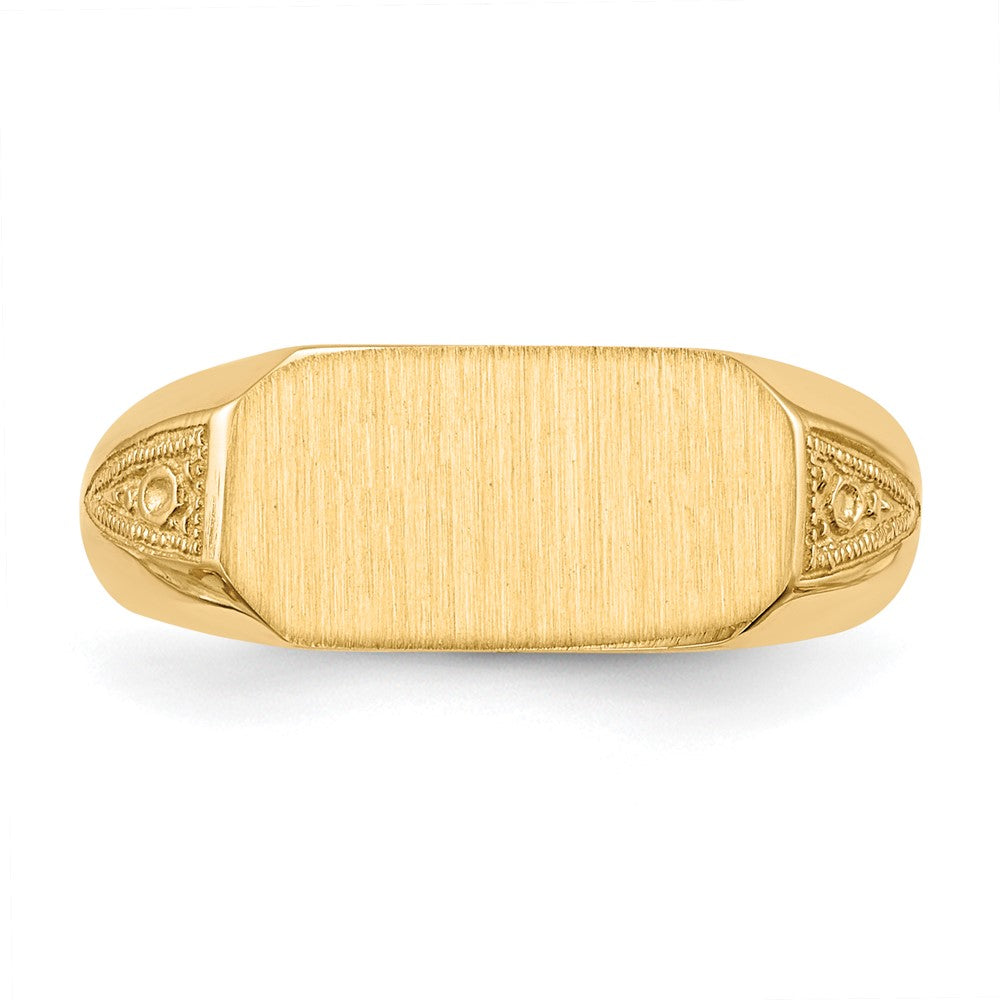14k 12.5x6.0mm Open Back Signet Ring
