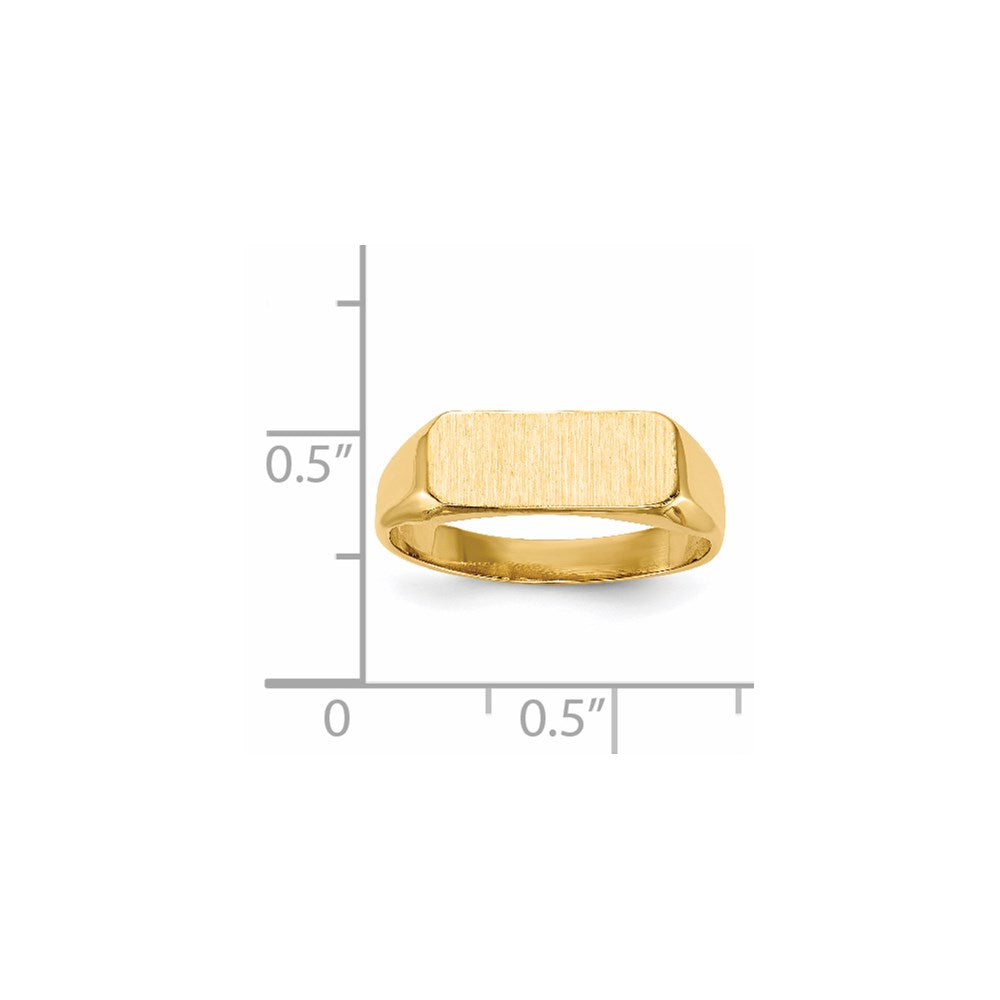 14k 13.5x5.5mm Closed Back Signet Ring