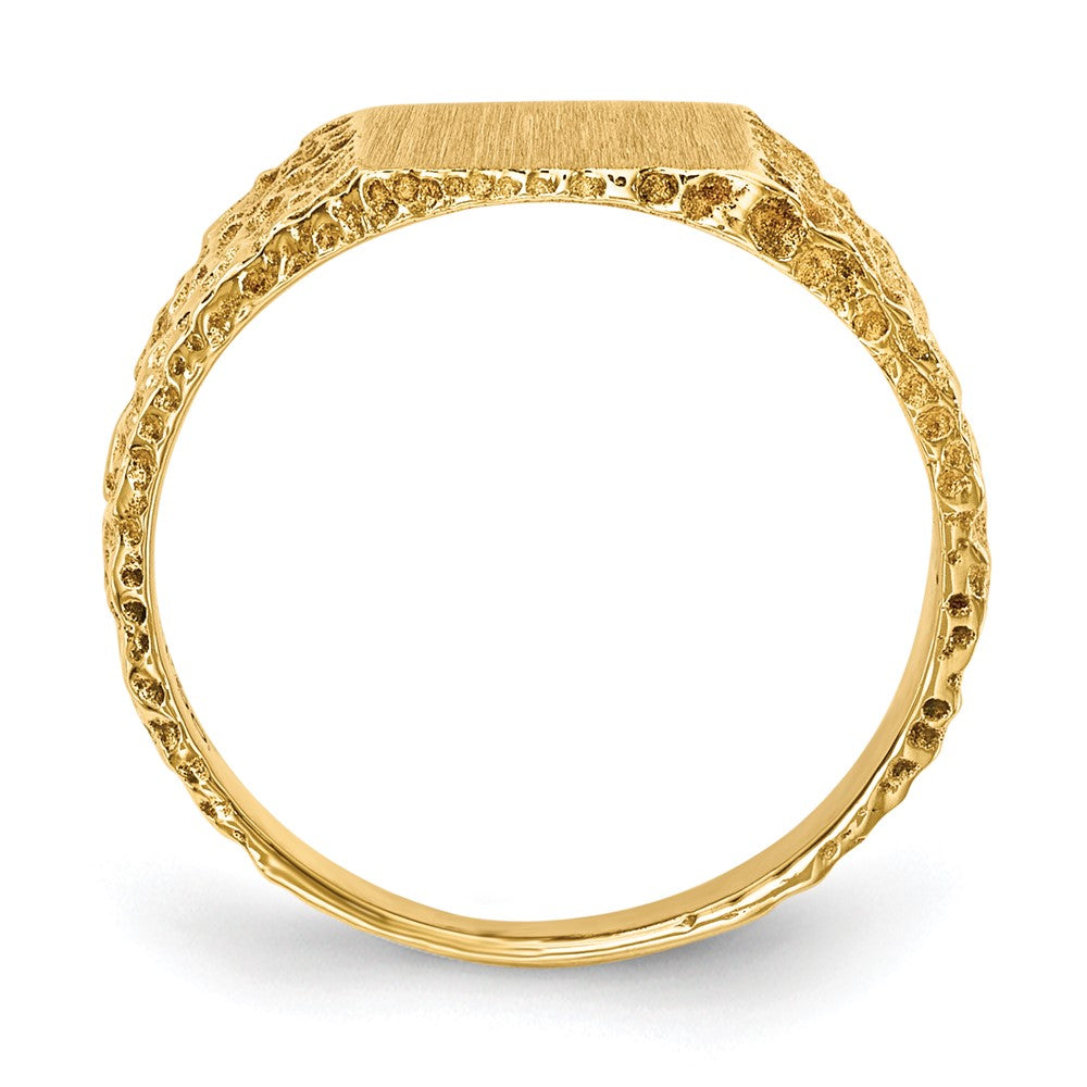 14k 8.0x7.0mm Open Back Signet Ring