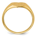 14k 9.0x9.0mm Open Back Heart Signet Ring