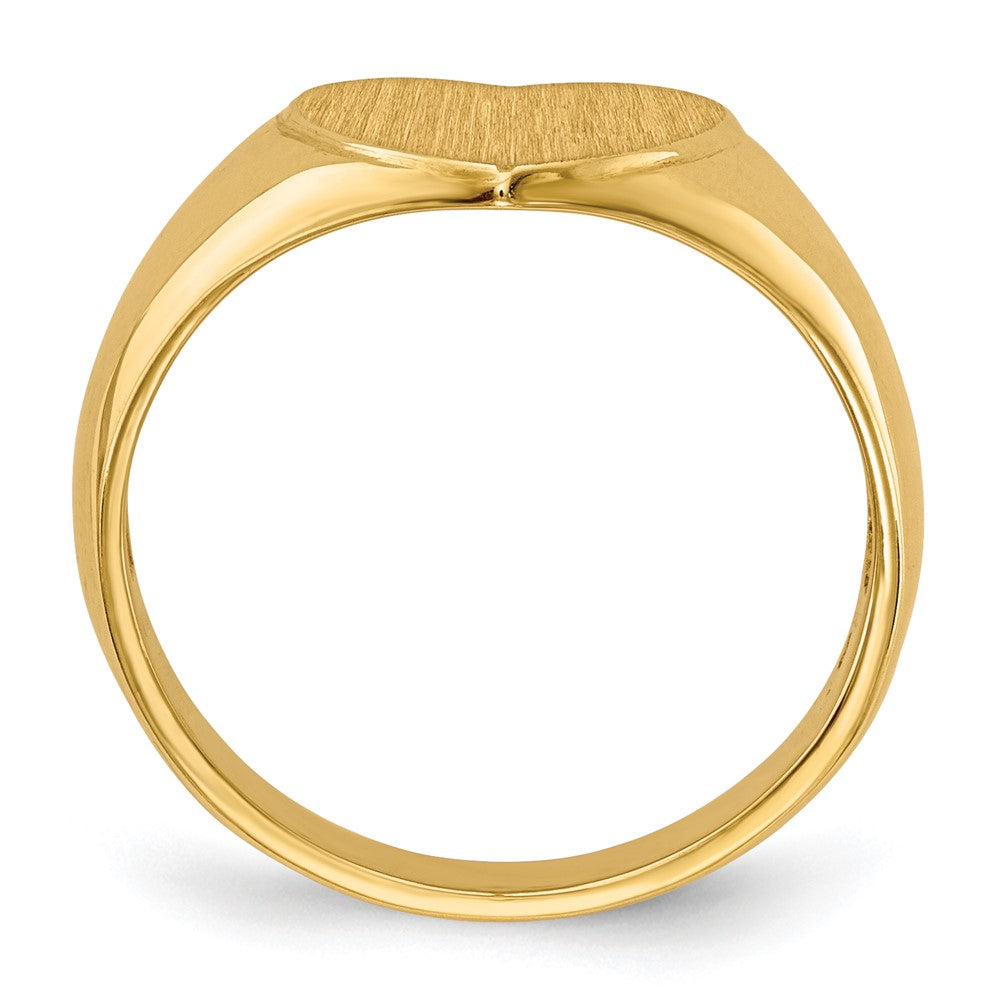 10ky 9.5x9.5mm Open Back Heart Signet Ring