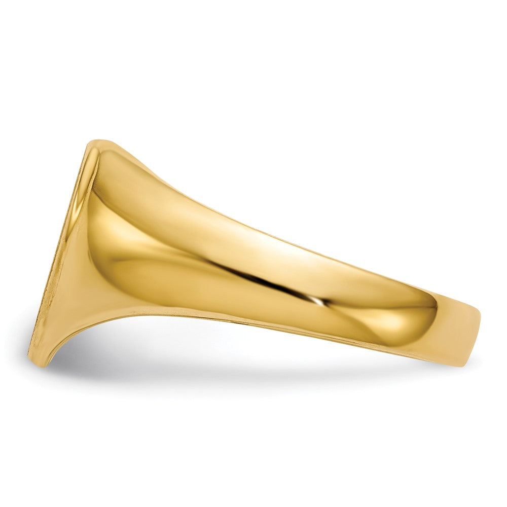 10ky 9.5x9.5mm Open Back Heart Signet Ring