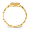 10ky 6.5x7.5mm Open Back Heart Signet Ring
