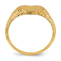 14k 8.0x7.5mm Open Back Heart Signet Ring