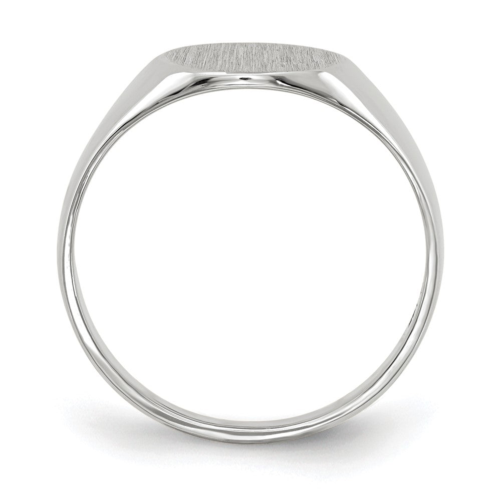 10k White Gold 9.0x9.0mm Closed Back Signet Ring