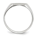 10k White Gold 12.5x12.0mm Closed Back Signet Ring