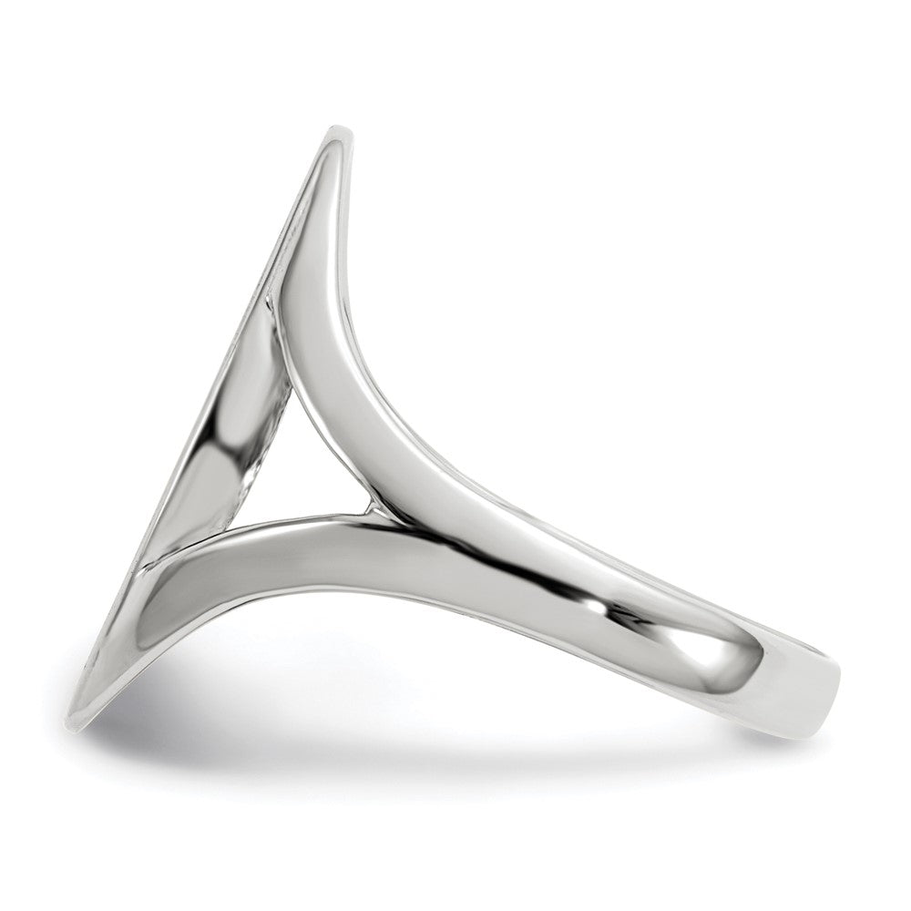 14k White Gold 9.0x17.0mm Closed Back Signet Ring