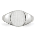 10k White Gold 9.0x9.5mm Closed Back Signet Ring