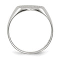 14k White Gold 10.0x11.0mm Closed Back Signet Ring