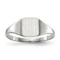 10k White Gold 7.0x8.5mm Closed Back Signet Ring