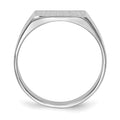 14k White Gold 10.5x5.5mm Closed Back Signet Ring