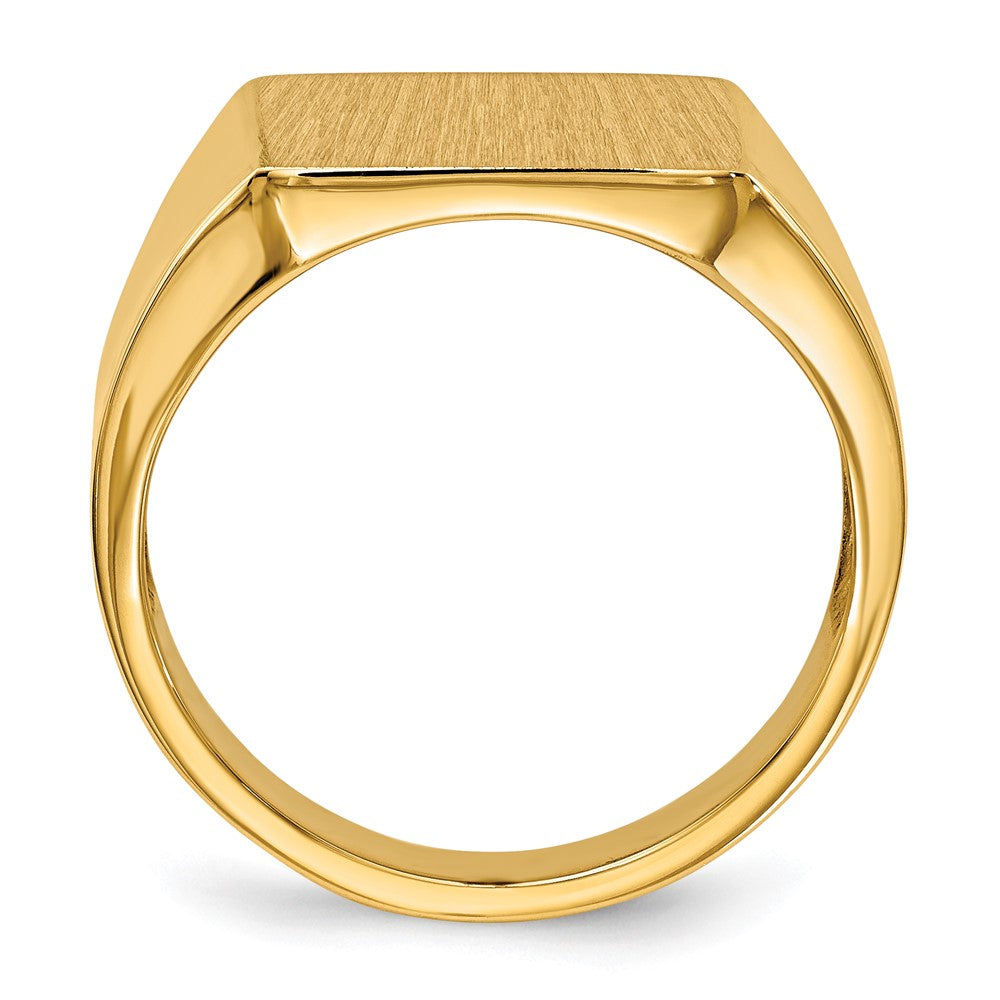 14k 13.5x15.0mm Open Back Mens Signet Ring