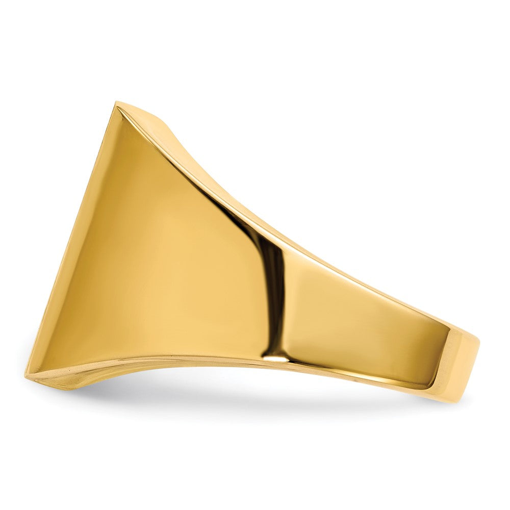14k 13.5x15.0mm Open Back Mens Signet Ring