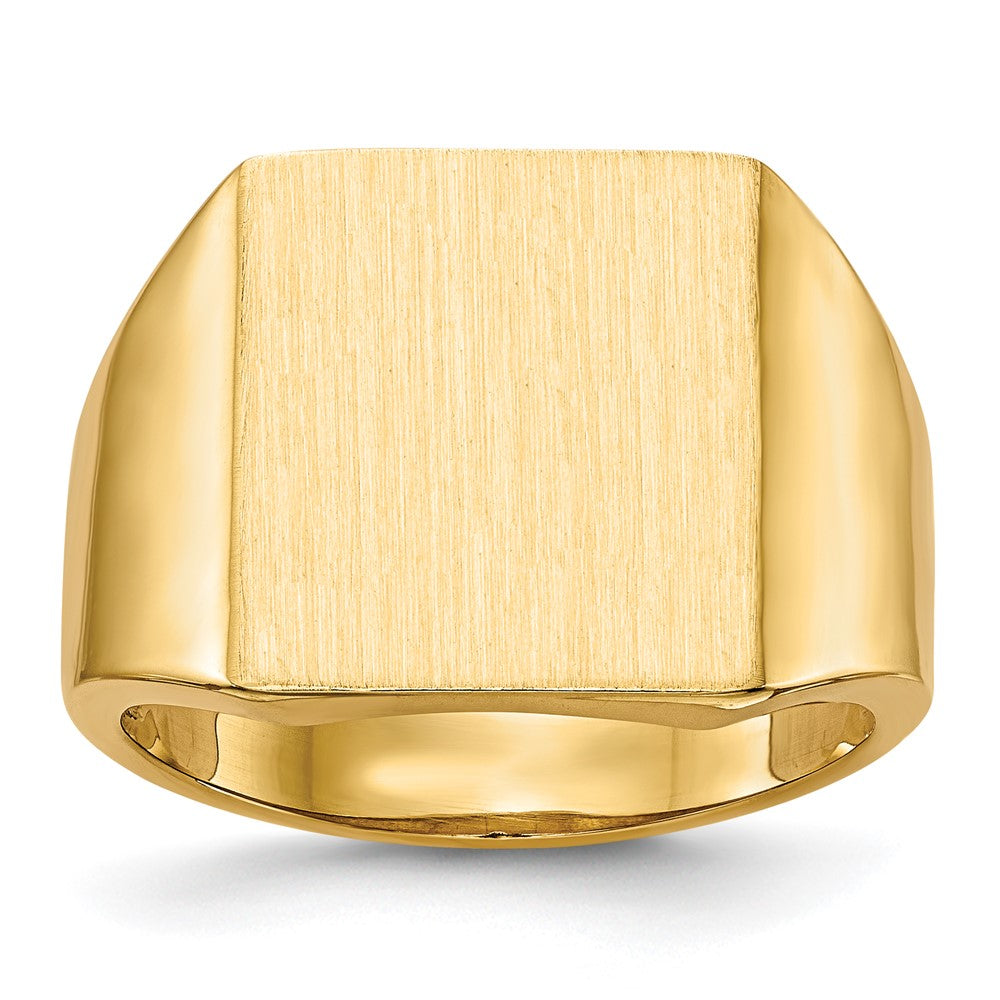 14k 13.5x15.0mm Open Back Mens Signet Ring