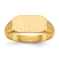 14k 10.0x5.5mm Closed Back Signet Ring